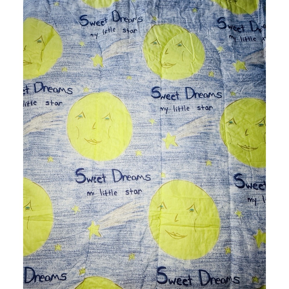 Celestial Comforter The Company Store‎ TWIN Moon Stars Sweet Dreams Bedspread